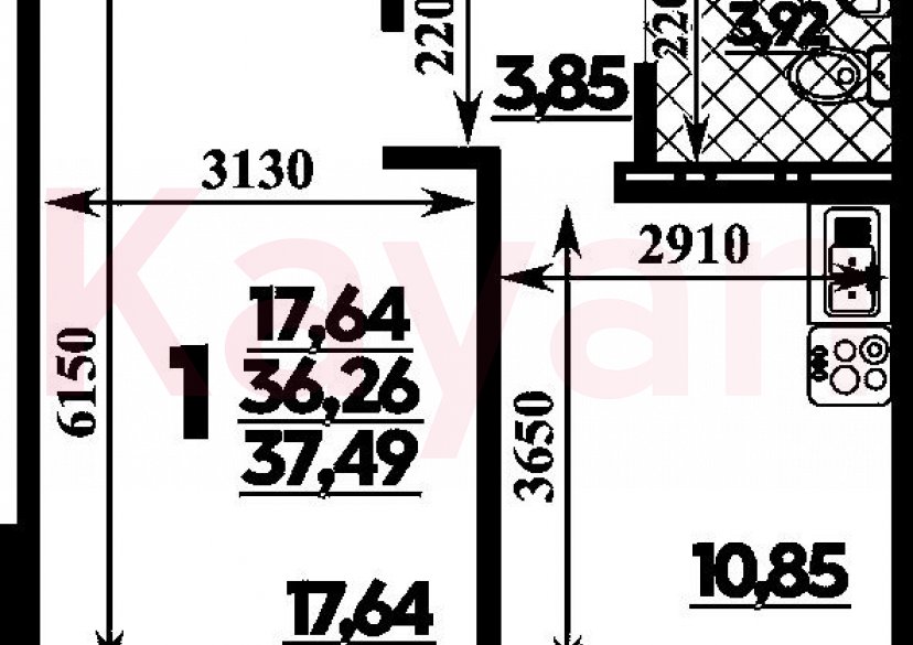 Продажа 1-комн. квартиры, 36.26 кв.м фото 0