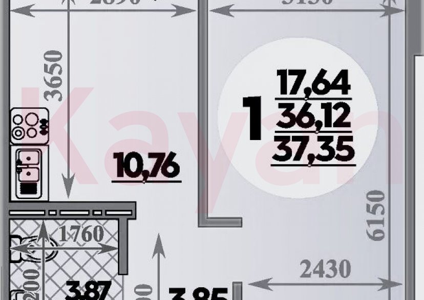 Продажа 1-комн. квартиры, 36.12 кв.м фото 0