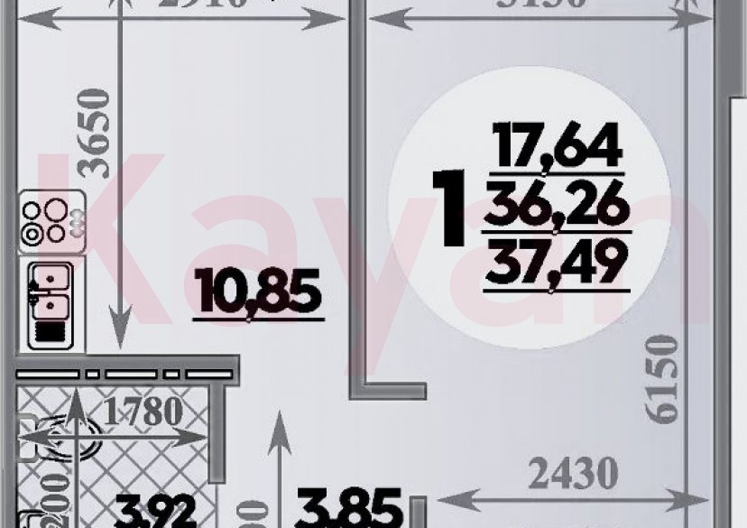 Продажа 1-комн. квартиры, 36.26 кв.м фото 0