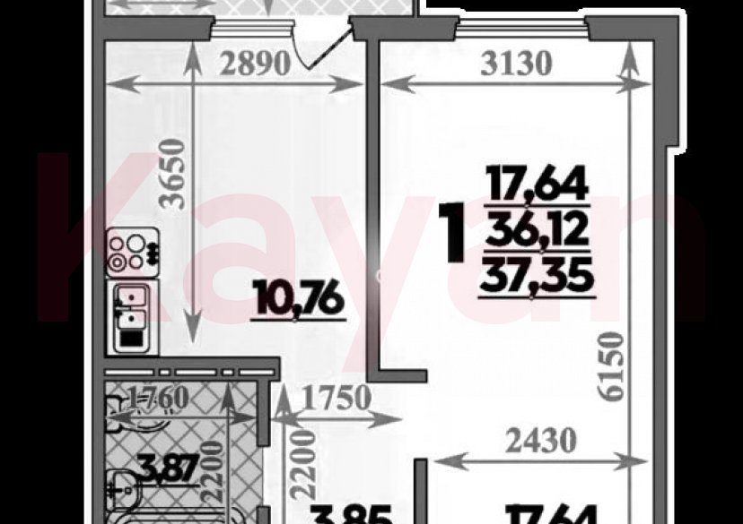 Продажа 1-комн. квартиры, 36.12 кв.м фото 0