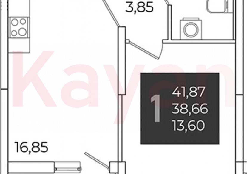 Продажа 1-комн. квартиры, 38.66 кв.м фото 0