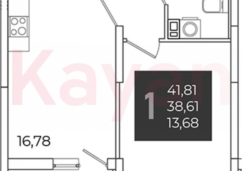 Продажа 1-комн. квартиры, 38.61 кв.м фото 0