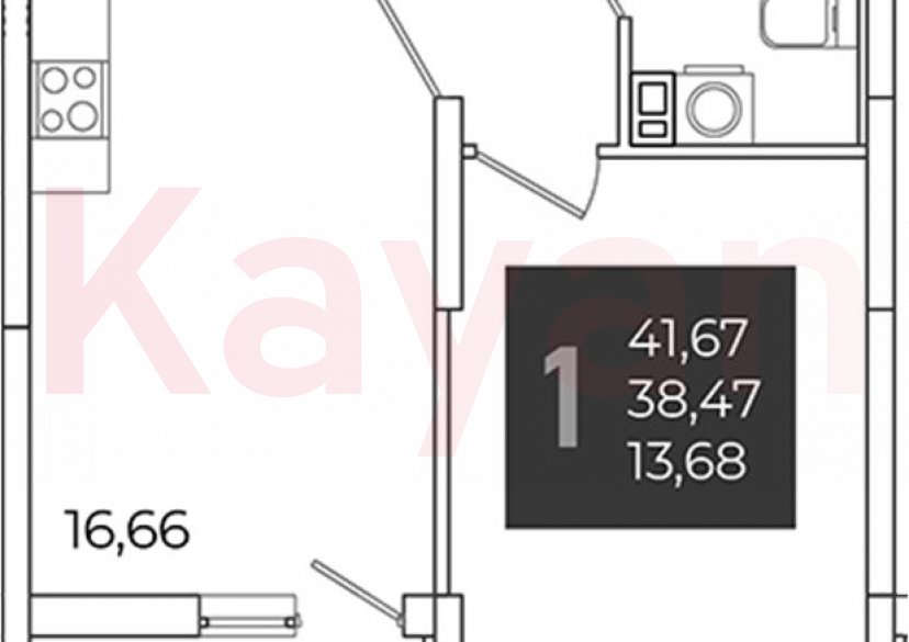 Продажа 1-комн. квартиры, 38.47 кв.м фото 0