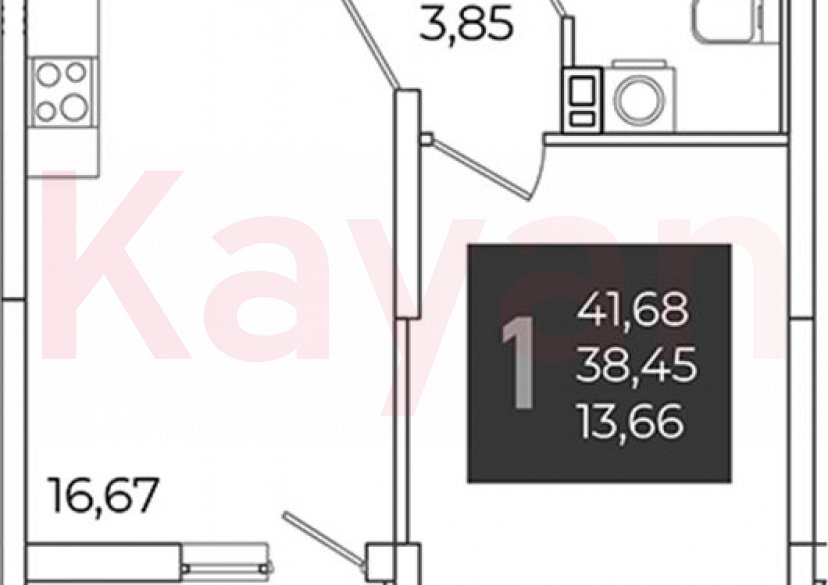 Продажа 1-комн. квартиры, 38.45 кв.м фото 0