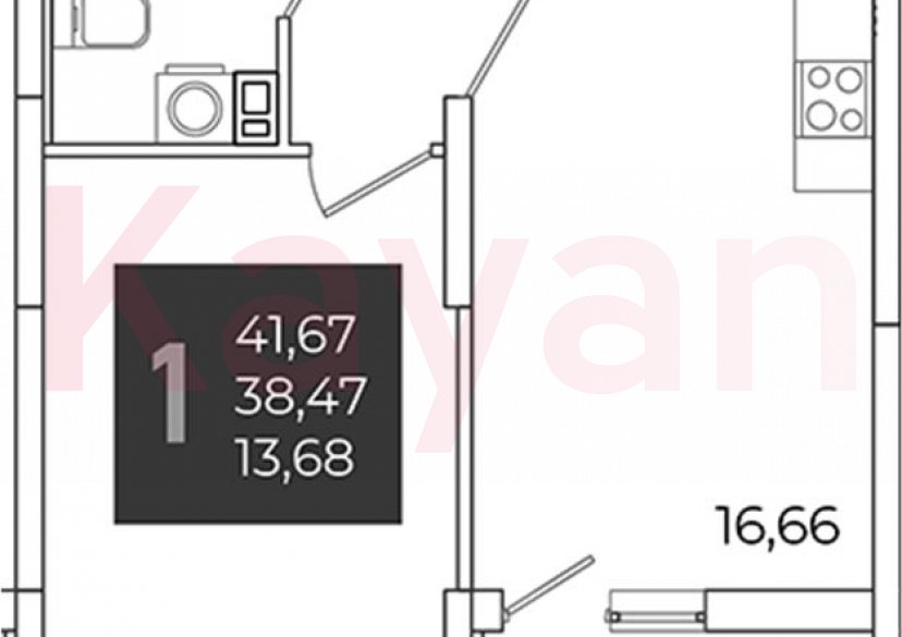 Продажа 1-комн. квартиры, 38.47 кв.м фото 0