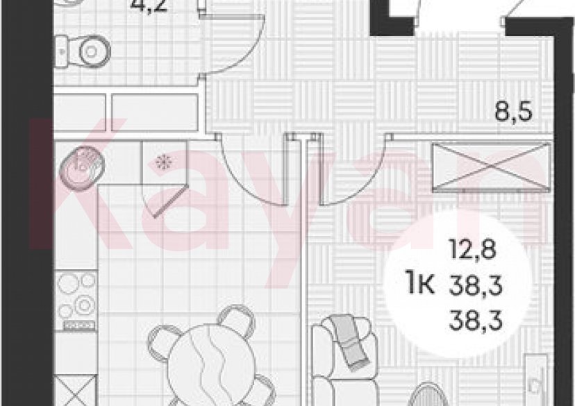 Продажа 1-комн. квартиры, 38.3 кв.м фото 0