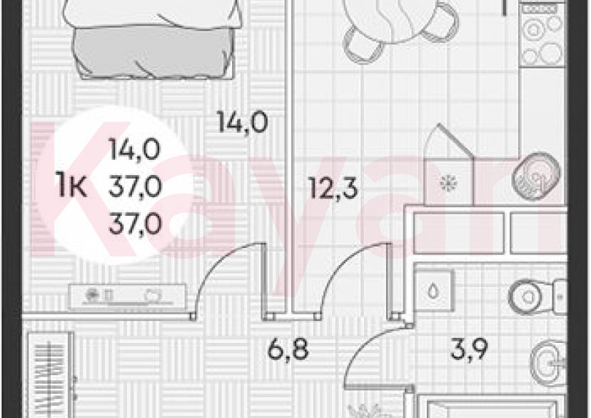 Продажа 1-комн. квартиры, 37 кв.м фото 0