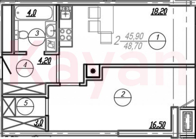 Продажа 2-комн. квартиры, 47.15 кв.м фото 0