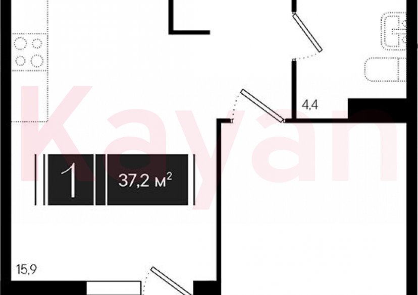 Продажа 2-комн. квартиры, 34 кв.м фото 0