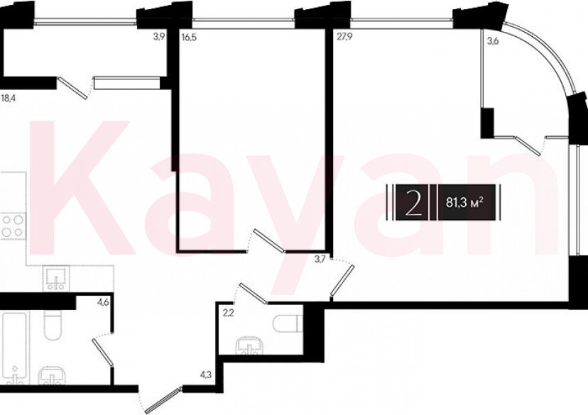 Продажа 3-комн. квартиры, 77.55 кв.м фото 0