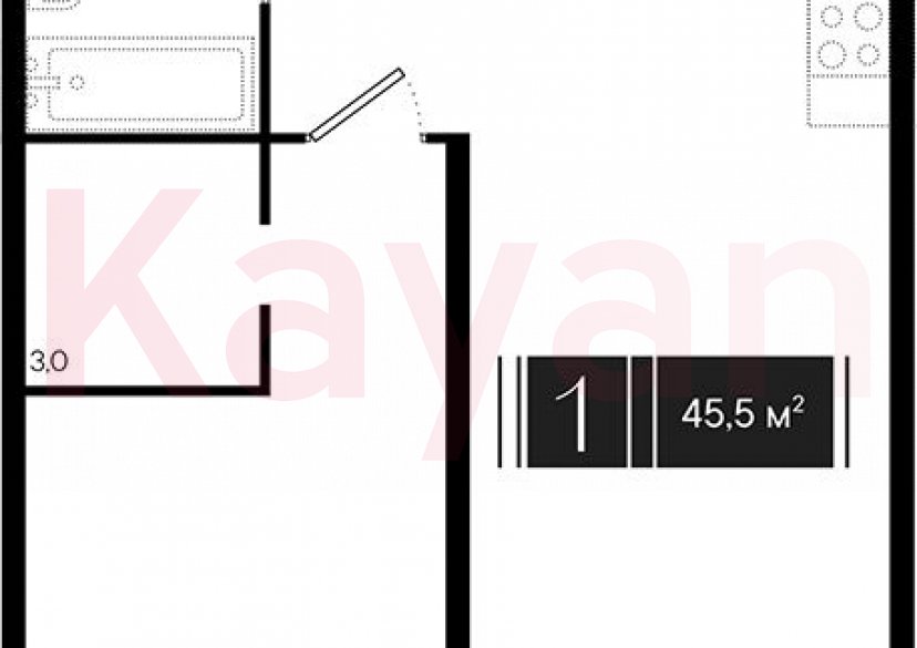 Продажа 2-комн. квартиры, 43.95 кв.м фото 0