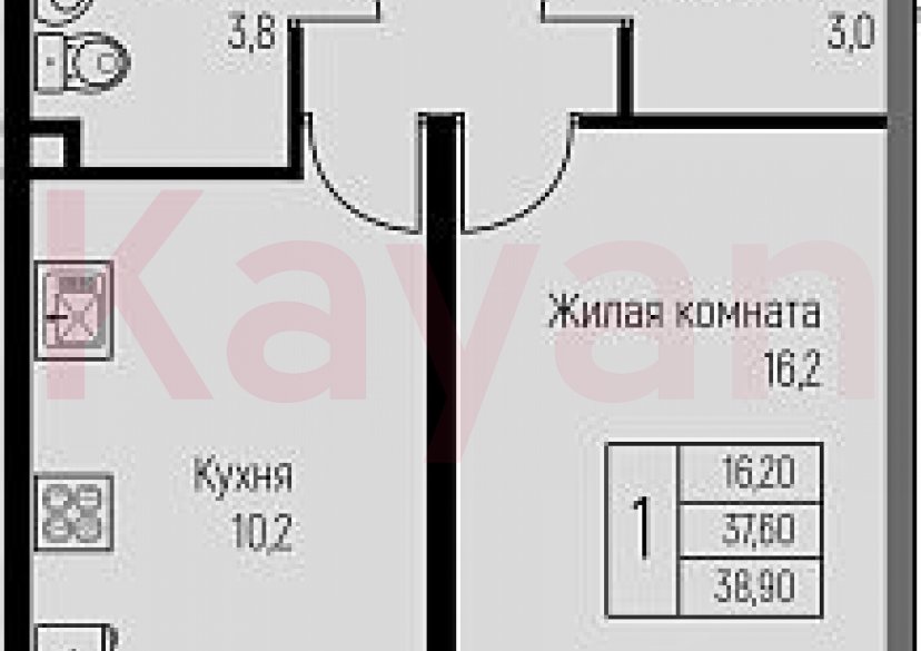 Продажа 1-комн. квартиры, 37.5 кв.м фото 0