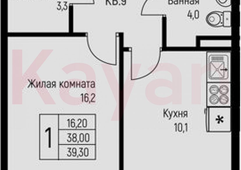 Продажа 1-комн. квартиры, 38 кв.м фото 0