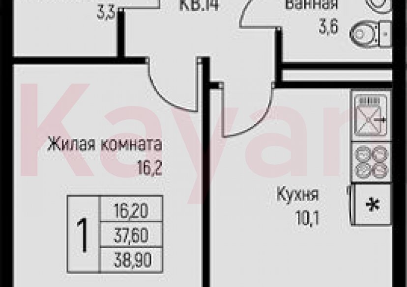 Продажа 1-комн. квартиры, 37.6 кв.м фото 0