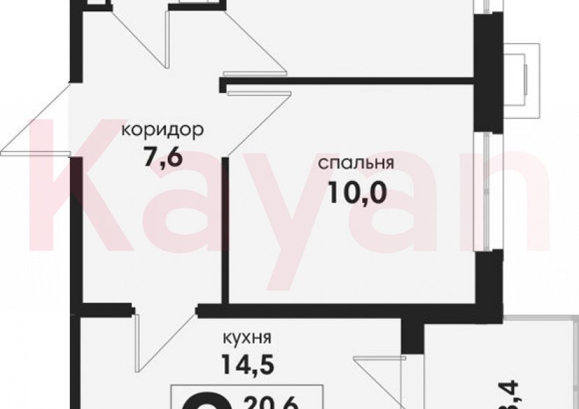 Продажа 2-комн. квартиры, 46.7 кв.м фото 0