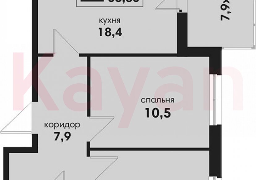 Продажа 3-комн. квартиры, 52.9 кв.м фото 0