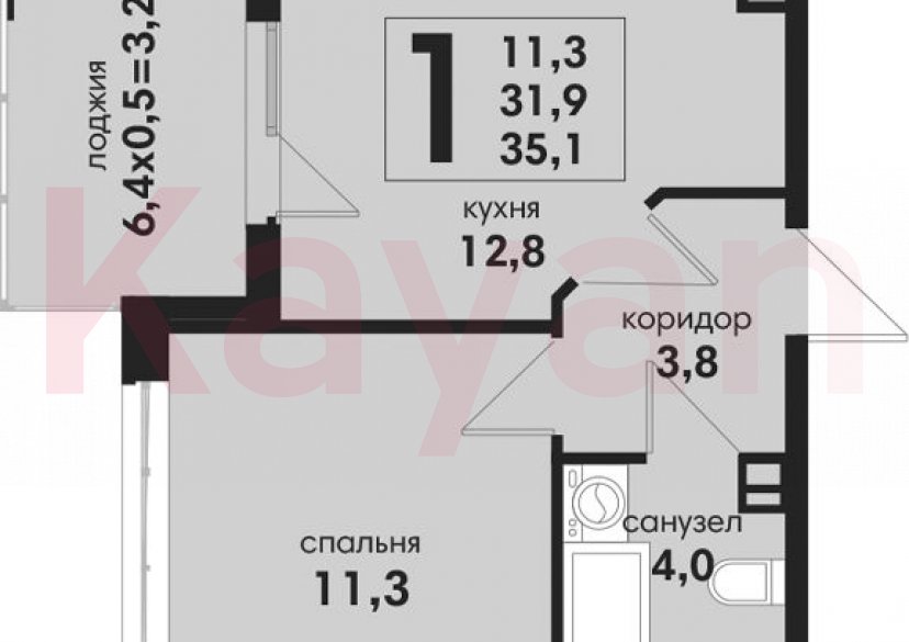 Продажа 1-комн. квартиры, 31.9 кв.м фото 0