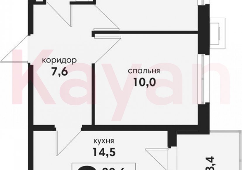 Продажа 2-комн. квартиры, 46.7 кв.м фото 0