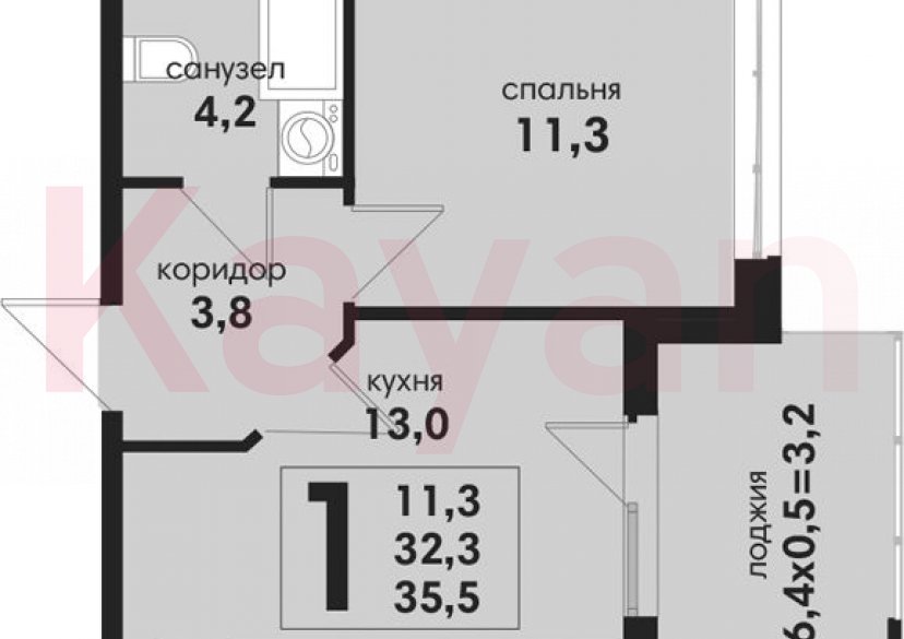 Продажа 1-комн. квартиры, 32.3 кв.м фото 0