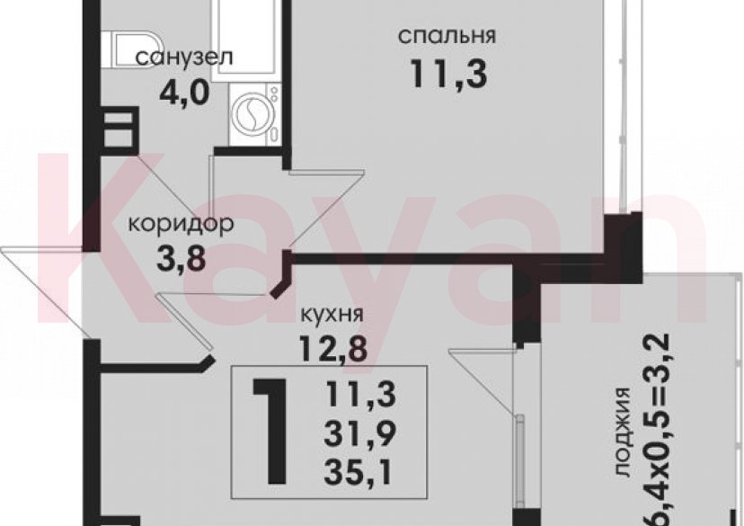 Продажа 1-комн. квартиры, 31.9 кв.м фото 0