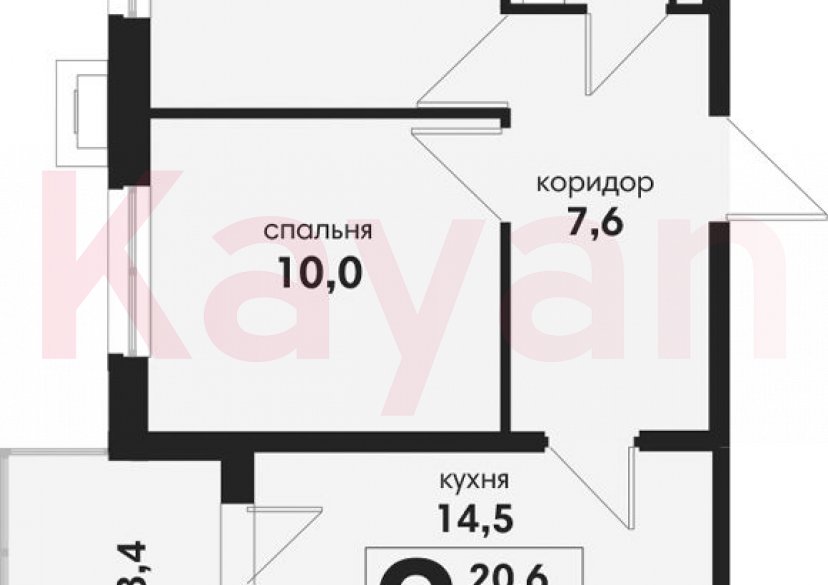 Продажа 2-комн. квартиры, 46.7 кв.м фото 0