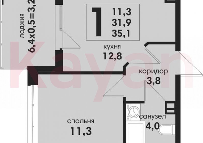 Продажа 1-комн. квартиры, 31.9 кв.м фото 0