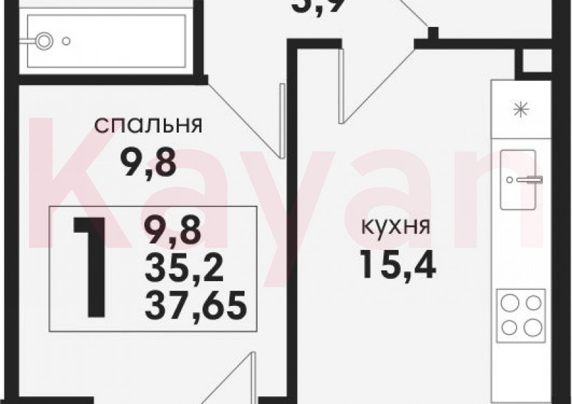 Продажа 2-комн. квартиры, 35.2 кв.м фото 0