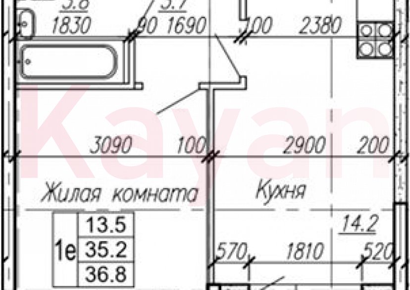 Продажа 2-комн. квартиры, 35.2 кв.м фото 0