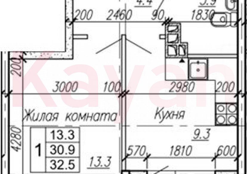 Продажа 1-комн. квартиры, 30.9 кв.м фото 0