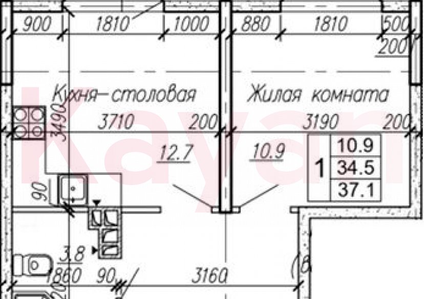 Продажа 1-комн. квартиры, 34.5 кв.м фото 0