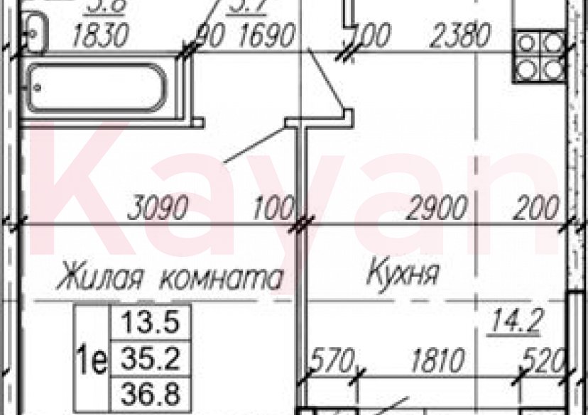 Продажа 2-комн. квартиры, 35.2 кв.м фото 0