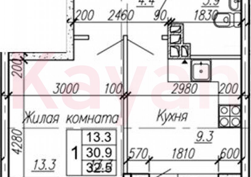 Продажа 1-комн. квартиры, 30.9 кв.м фото 0