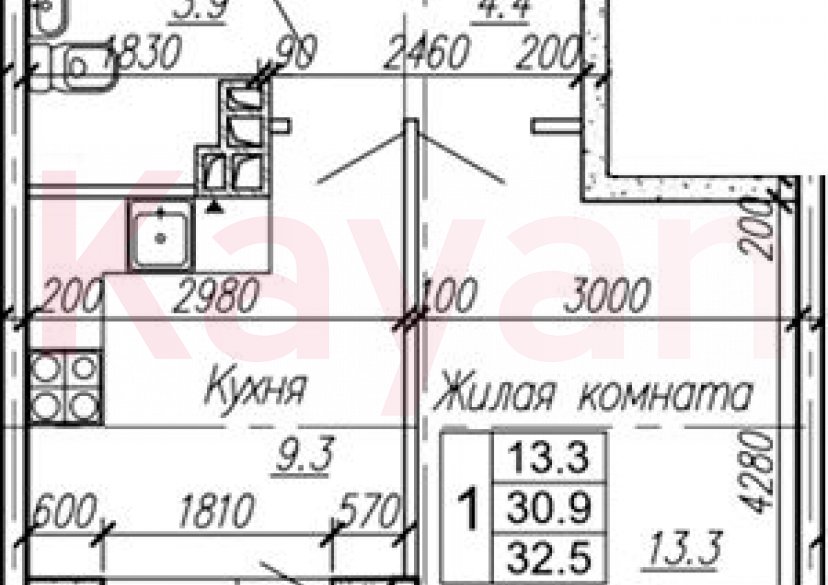 Продажа 1-комн. квартиры, 30.9 кв.м фото 0