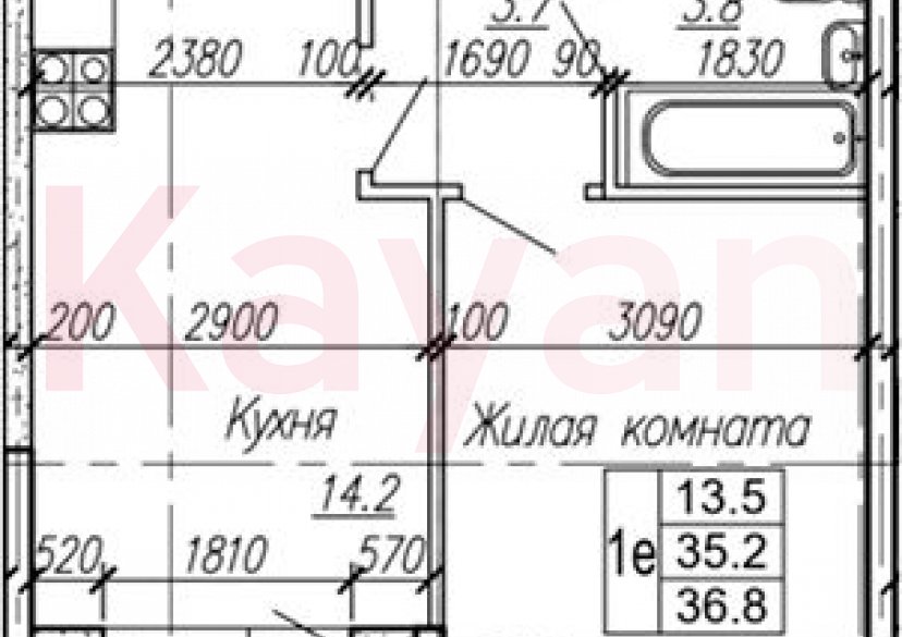 Продажа 2-комн. квартиры, 35.2 кв.м фото 0