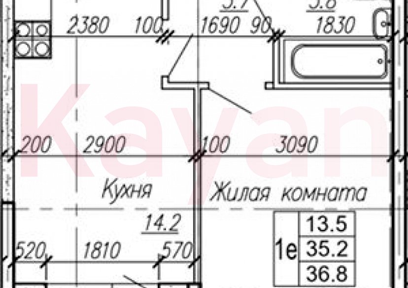 Продажа 2-комн. квартиры, 35.2 кв.м фото 0