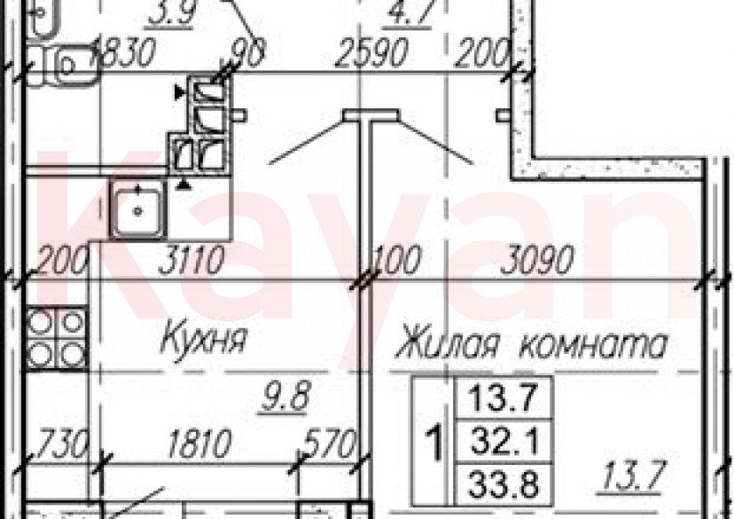 Продажа 1-комн. квартиры, 32.1 кв.м фото 0