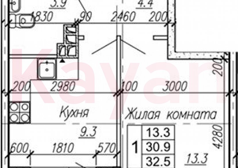 Продажа 1-комн. квартиры, 30.9 кв.м фото 0