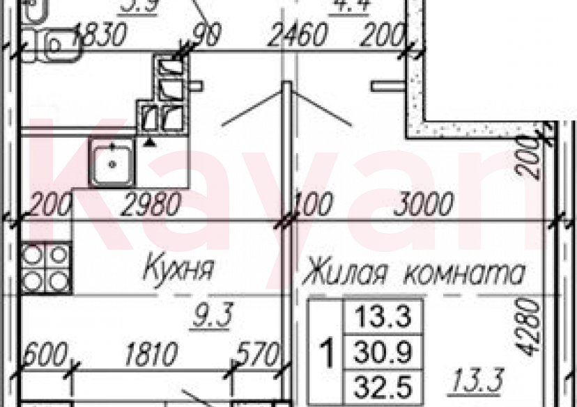 Продажа 1-комн. квартиры, 30.9 кв.м фото 0