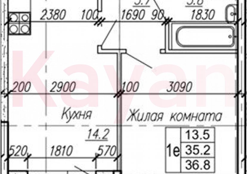 Продажа 2-комн. квартиры, 35.2 кв.м фото 0