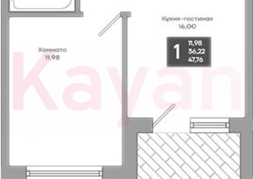 Продажа 1-комн. квартиры, 36.22 кв.м фото 0