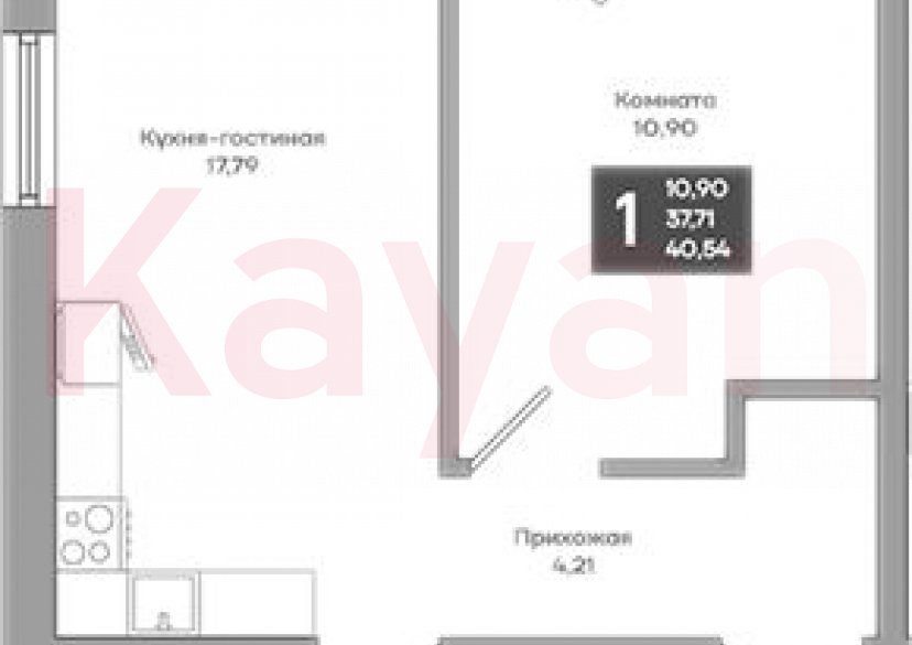 Продажа 1-комн. квартиры, 37.71 кв.м фото 0