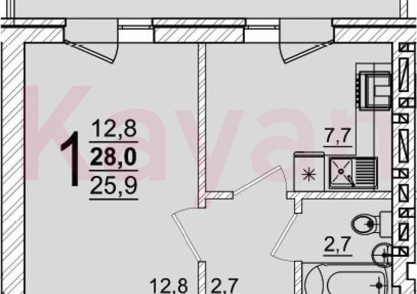 Продажа 1-комн. квартиры, 25.9 кв.м фото 0