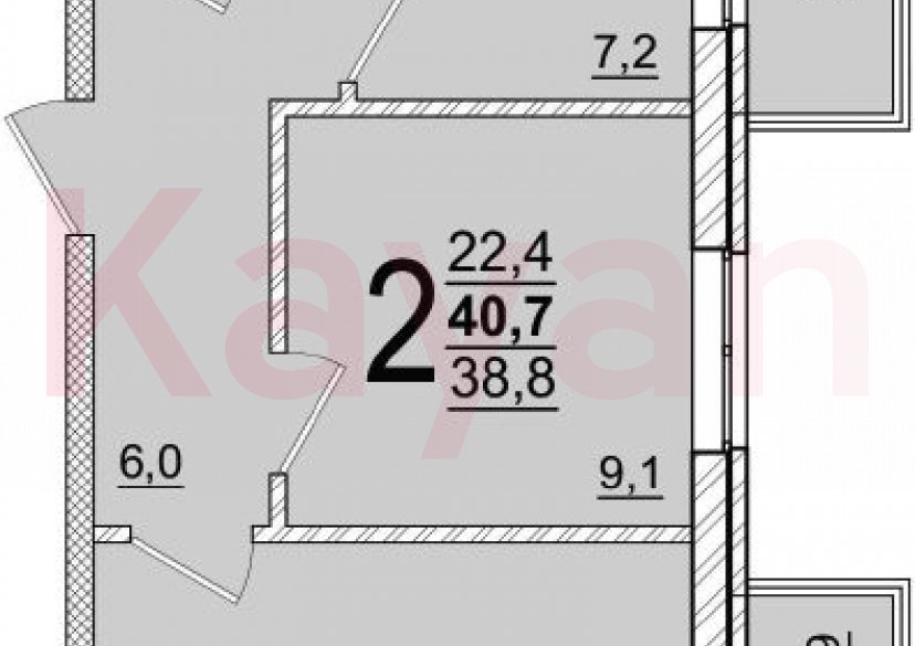 Продажа 2-комн. квартиры, 38.8 кв.м фото 0