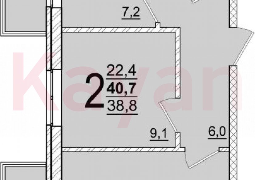 Продажа 2-комн. квартиры, 38.8 кв.м фото 0