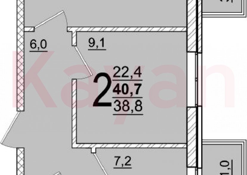 Продажа 2-комн. квартиры, 38.8 кв.м фото 0