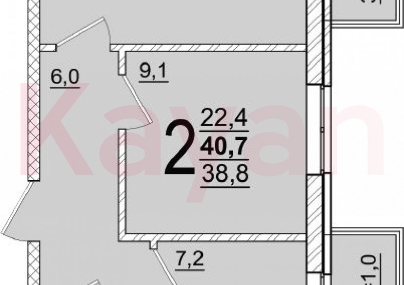 Продажа 2-комн. квартиры, 38.8 кв.м фото 0