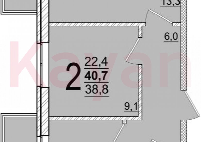 Продажа 2-комн. квартиры, 38.8 кв.м фото 0