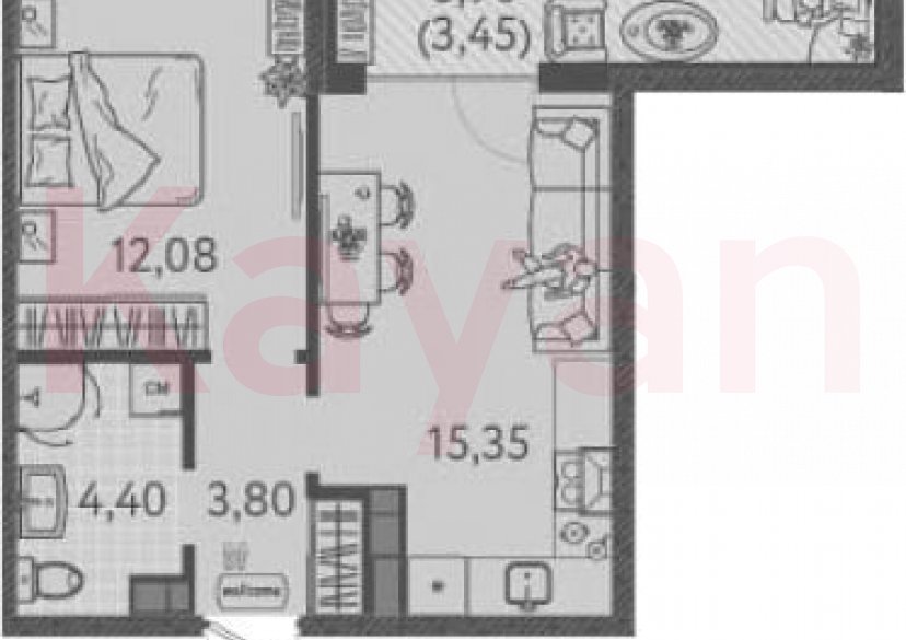 Продажа 1-комн. квартиры, 35.63 кв.м фото 0