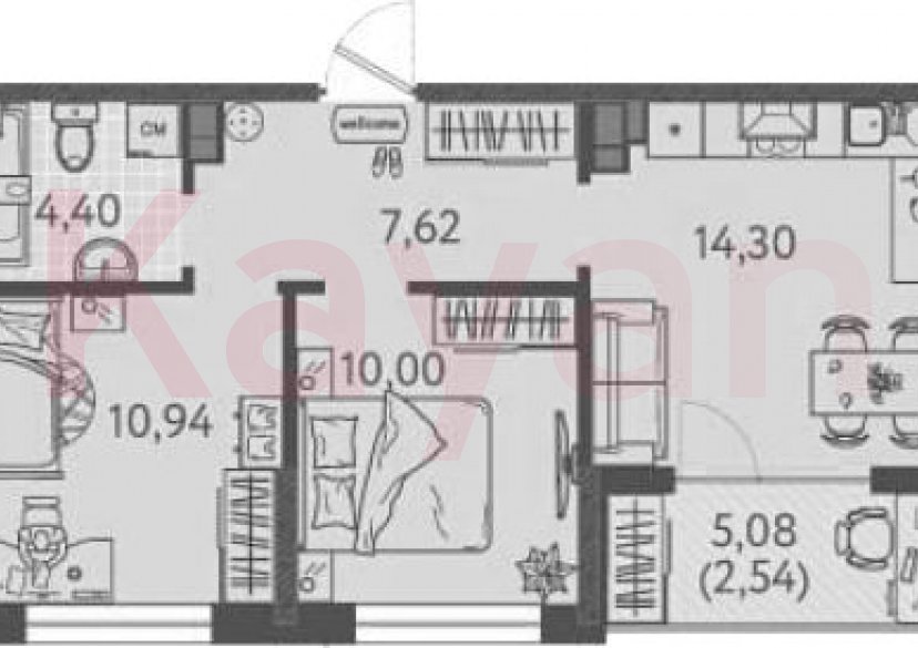 Продажа 2-комн. квартиры, 47.26 кв.м фото 0