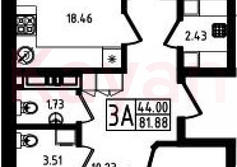 Продажа 4-комн. квартиры, 80.36 кв.м фото 0